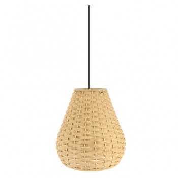 Distribuidor - Lâmpadas Diversas | Colgantes Rustica | COLGANTE BAMBU ALENTE NEG/NATURAL 1XE27 REGX37X37CM Ref: 223093786